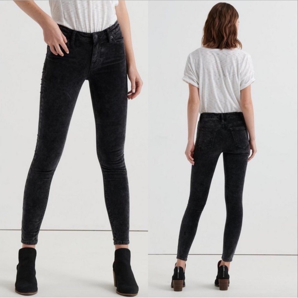 Lucky Brand Black Velvet Skinny Jeans